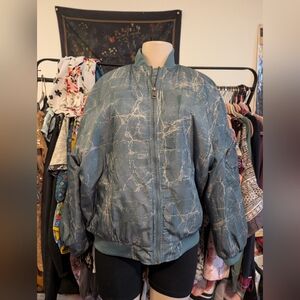 BDG Urban Outfitters Olive Green Forest Women's Green Bomber Puffer Jacket Small